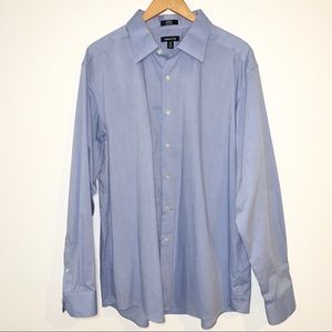 Claiborne Slim Fit Blue Wrinkle Free Dress Shirt